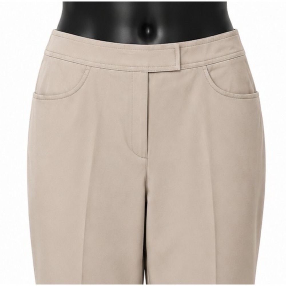 Liz Claiborne LizSport Women's Beige Capri Pants Size 16 Cropped Casual Travel - Picture 3 of 13